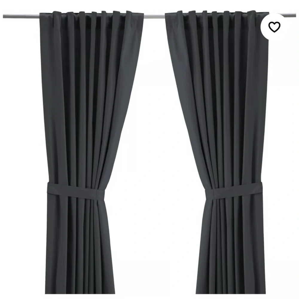 IKEA Ritva gray short Curtains